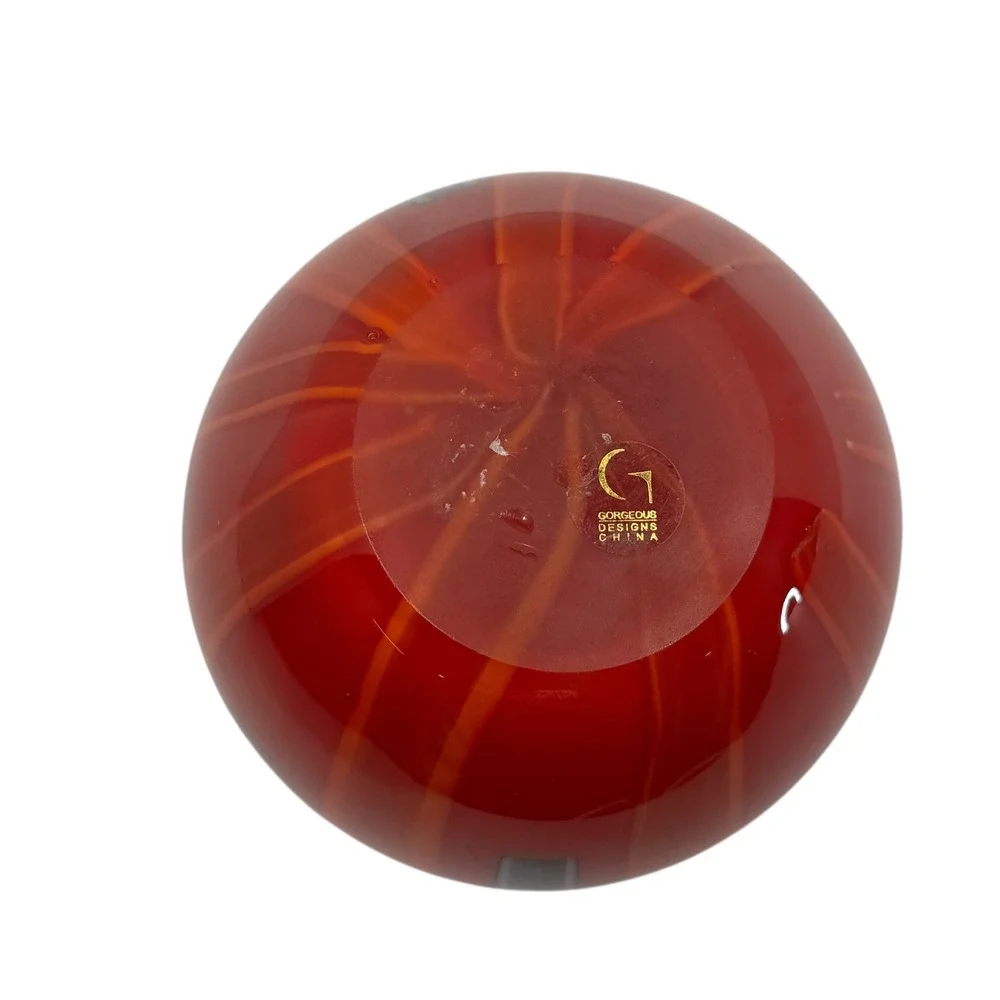 Gorgeous Designs Red Art Glass Vase‎ 4.5